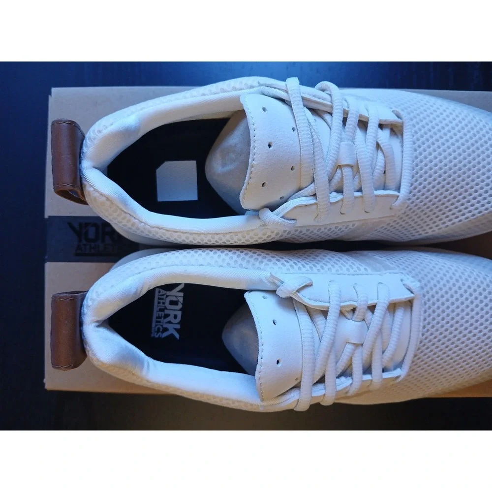 York Athletics Mfg The Henry Air Mesh Runner Bone White Gum Mens 9.5 Womens 11